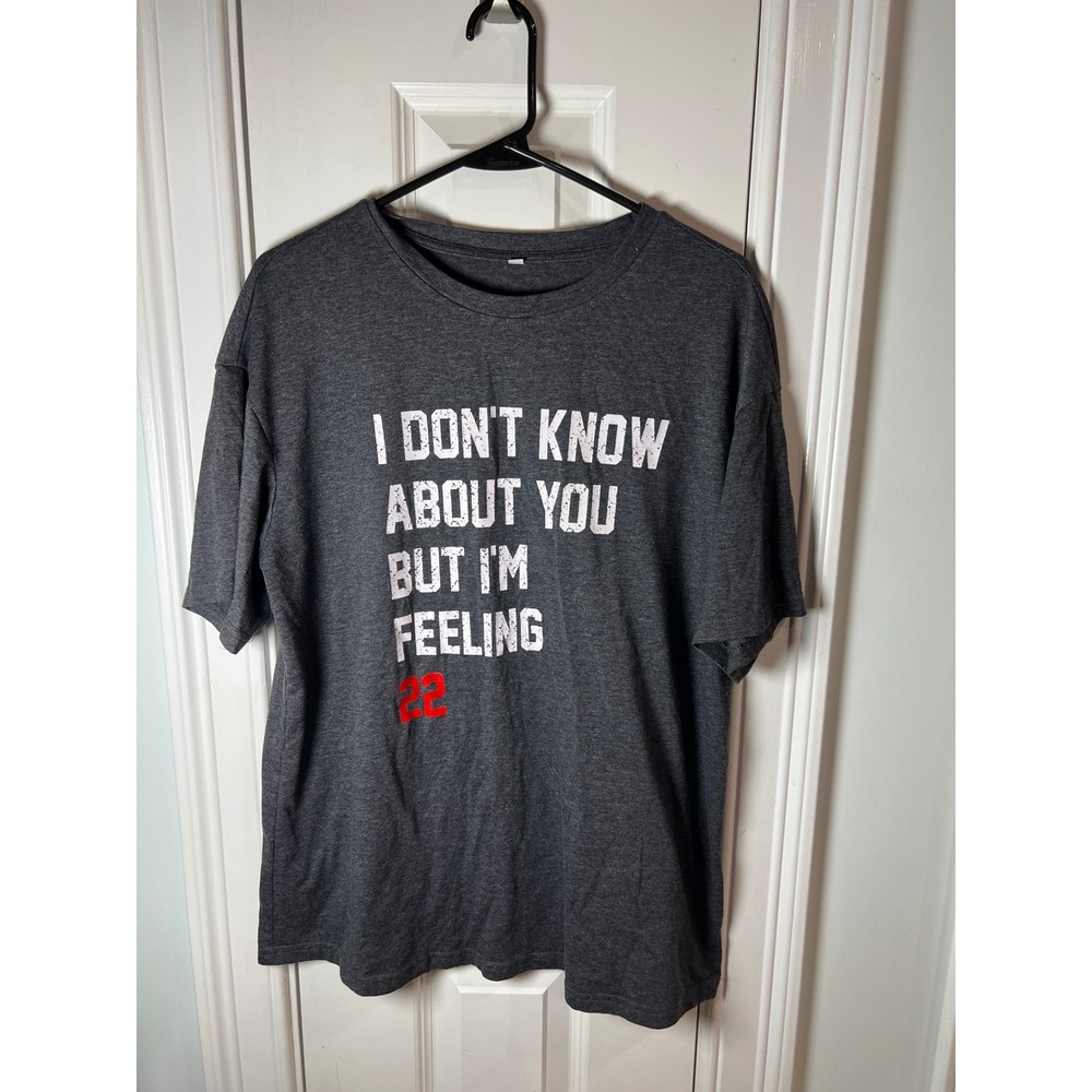 Feeling 22 Taylor Swift Inspired Graphic Tee Charcoal Gray Medium